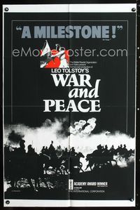 2r943 WAR & PEACE one-sheet movie poster R70s cool completely different design by Donn Trethewey!