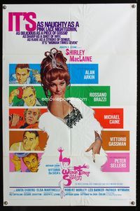 2r973 WOMAN TIMES SEVEN one-sheet movie poster '67 Shirley MacLaine, Peter Sellers