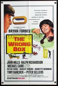 2r978 WRONG BOX one-sheet movie poster '66 Michael Caine, English sex!
