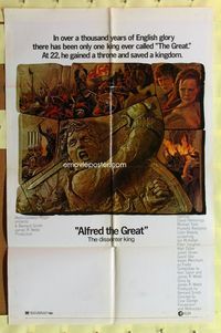 2s013 ALFRED THE GREAT one-sheet poster '69 David Hemmings, Michael York, cool art battle image!