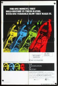 2s021 ASSASSINATION OF TROTSKY one-sheet poster '72 Richard Burton, Alain Delon, Romy Schneider