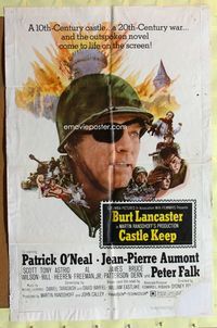 2s044 CASTLE KEEP one-sheet movie poster '69 Burt Lancaster & sexy Astrid Heeren in World War II!