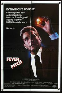 2s087 FEVER PITCH one-sheet movie poster '85 Ryan O'Neal, Richard Brooks, cool shining dice image!
