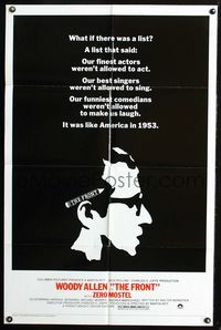 2s102 FRONT one-sheet movie poster '76 Woody Allen, Martin Ritt, 1950s Communist Scare blacklist!