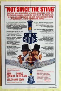 2s136 GREAT TRAIN ROBBERY reviews one-sheet '79 Sean Connery, Donald Sutherland, Lesley-Anne Down
