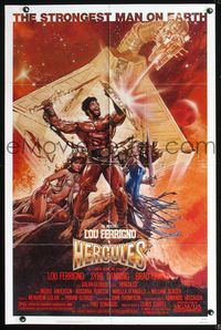 2s160 HERCULES one-sheet movie poster '83 cool Vallejo & Struzan fantasy artwork of Lou Ferrigno!