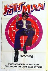 2s163 HIT MAN advance one-sheet movie poster '73 classic blaxploitation Bernie Casey image!