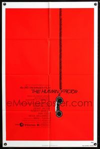2s174 HUMAN FACTOR one-sheet poster '80 Otto Preminger, cool art of hanging telephone by Saul Bass!