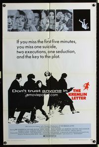 2s197 KREMLIN LETTER one-sheet '70 John Huston, Bibi Andersson, Richard Boone, espionage thriller!
