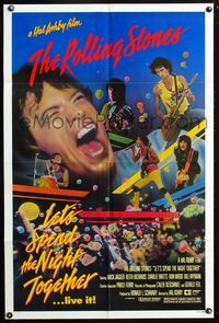 2s214 LET'S SPEND THE NIGHT TOGETHER 1sheet '83 great image of Mick Jagger and The Rolling Stones!