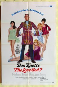 2s226 LOVE GOD one-sheet poster '69 Don Knotts is the world's most romantic male with sexy babes!