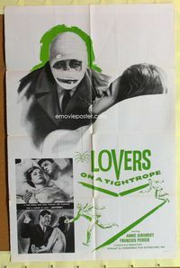 2s227 LOVERS ON A TIGHTROPE one-sheet poster '60 La Corde raide, Annie Girardot, Francois Perier