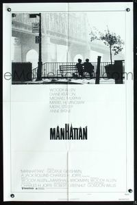 2s258 MANHATTAN one-sheet poster '79 Woody Allen & Mariel Hemingway in New York City by bridge!