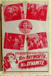 2s409 REBELLION one-sheet movie poster R50s Tom Keene, Rita Hayworth