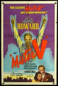 2s286 MISTER V 1sheet '41 Leslie Howard is everywhere in World War II, helping England to victory!