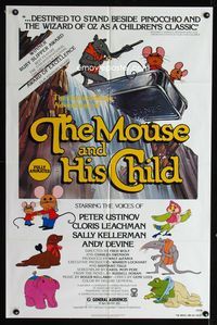 2s298 MOUSE & HIS CHILD one-sheet movie poster '77 Peter Ustinov, Cloris Leachman, Andy Devine
