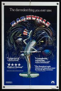 2s312 NASHVILLE one-sheet movie poster '75 Robert Altman, cool patriotic sexy microphone artwork!