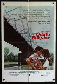2s345 ODE TO BILLY JOE one-sheet movie poster '76 Robby Benson loves Glynnis O'Connor!
