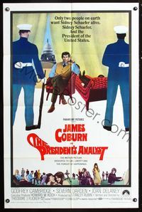 2s392 PRESIDENT'S ANALYST one-sheet poster '68 psychiatrist James Coburn treats the Chief Executive!