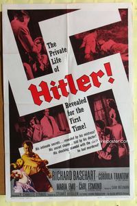 2s164 HITLER one-sheet movie poster '62 Richard Basehart is Adolf, Cordula Trantow