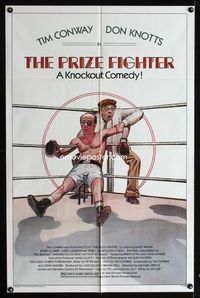 2s399 PRIZE FIGHTER one-sheet movie poster '79 great artwork of boxer Don Knotts & coach Tim Conway!