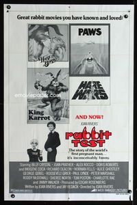 2s404 RABBIT TEST style A one-sheet '78 Joan Rivers, Billy Crystal, great parody poster images!