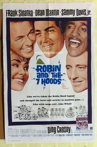 2s413 ROBIN & THE 7 HOODS 1sh '64 Frank Sinatra, Dean Martin, Sammy Davis Jr, Bing Crosby, Rat Pack