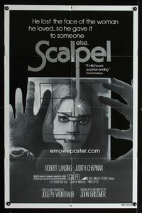 2s416 SCALPEL one-sheet movie poster '78 Robert Lansing, psycho plastic surgeon horror!