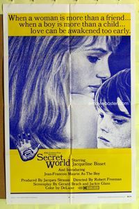 2s421 SECRET WORLD one-sheet poster '69 super sexy Jacqueline Bisset, L'Echelle blanche!