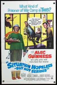 2s429 SITUATION HOPELESS-BUT NOT SERIOUS 1sheet '65 Alec Guinness, Michael Connors, Robert Redford