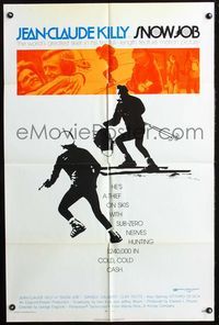 2s440 SNOW JOB one-sheet movie poster '72 Jean-Claude Killy, Daniele Gaubert, skiing!