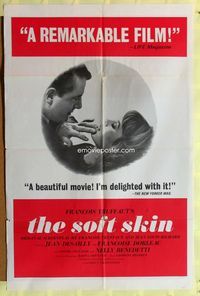2s442 SOFT SKIN one-sheet movie poster '64 La Peau Douce, Francois Truffaut, Jean Desailly
