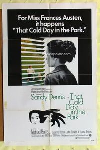 2s478 THAT COLD DAY IN THE PARK one-sheet '69 Sandy Dennis, early bizarre overlooked Robert Altman!