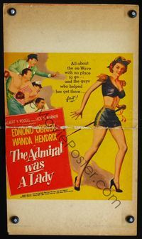 2t011 ADMIRAL WAS A LADY WC '50 Edmond O'Brien, boxer & cab driver lust after sexy Wanda Hendrix!