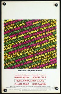 2t043 BOB & CAROL & TED & ALICE WC '69 directed by Paul Mazursky, Natalie Wood, Elliott Gould