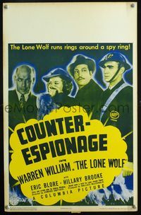 2t083 COUNTER-ESPIONAGE WC '42 Warren William as The Lone Wolf runs rings around a spy ring!