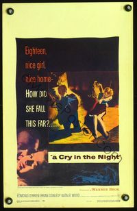 2t085 CRY IN THE NIGHT WC '56 bad girl Natalie Wood is even more exciting than in Rebel w/o a Cause