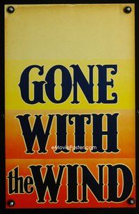 2t140 GONE WITH THE WIND window card movie poster '39 classic David O. Selznick Civil War epic!