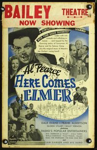 2t164 HERE COMES ELMER WC '43 Al Pearce, Dale Evans, King Cole Trio & radio's popular entertainers!