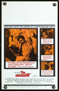 2t192 INCIDENT WC '68 Beau Bridges, Brock Peters, explodes with the shock of a switchblade knife!