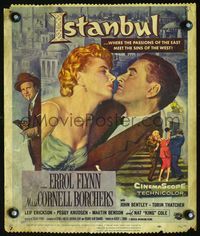 2t199 ISTANBUL WC '57 Errol Flynn & Cornell Borchers in Turkey's city of a thousand secrets!