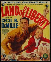2t221 LAND OF LIBERTY WC '39 Cecil B. DeMille's patriotic epic of U.S. history w/139 famed stars!