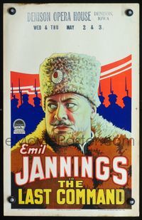 2t222 LAST COMMAND WC '28 Josef von Sternberg, great stone litho art of General Emil Jannings!