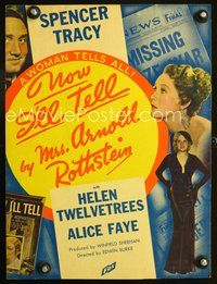 2t295 NOW I'LL TELL WC '34 Spencer Tracy as Arnold Rothstein, sexy Alice Faye, Helen Twelvetrees