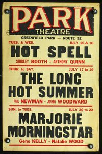 2t315 PARK THEATRE JULY 15-22 local theater WC '58 Long Hot Summer with Paul Newman & Woodward!