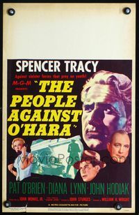 2t323 PEOPLE AGAINST O'HARA WC '51 Spencer Tracy against sinister forces that prey on youth!