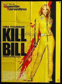 2u446 KILL BILL: VOL. 1 French one-panel '03 Quentin Tarantino, full-length Uma Thurman with katana!
