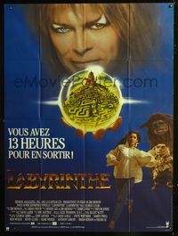 2u456 LABYRINTH French one-panel '86 different image of David Bowie & Jennifer Connolly, Jim Henson