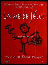 2u470 LIFE OF JESUS French one-panel '97 La Vie de Jesus, Bruno Dumont, simple art by Collier!