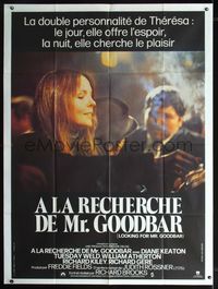 2u475 LOOKING FOR MR. GOODBAR French 1p '77 close up of Diane Keaton, directed by Richard Brooks!